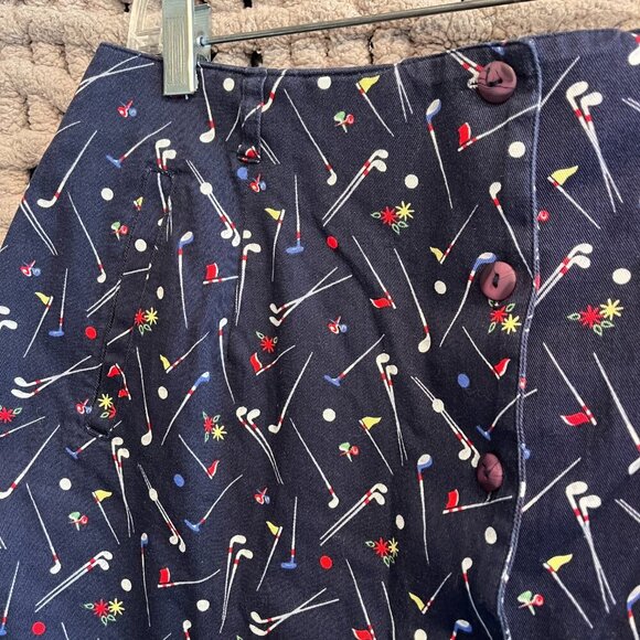 Tabi International Blue Golf-Themed Skort Size 14 - Picture 2 of 8